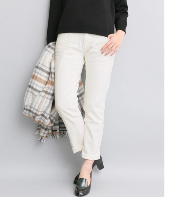 【アーバンリサーチ/URBAN RESEARCH】 ROSSO Munich hidden gem loos white denim slouch pants [送料無料]