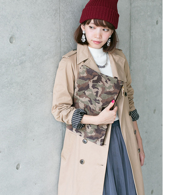 UR jujube レザーカモフラクラッチBAG