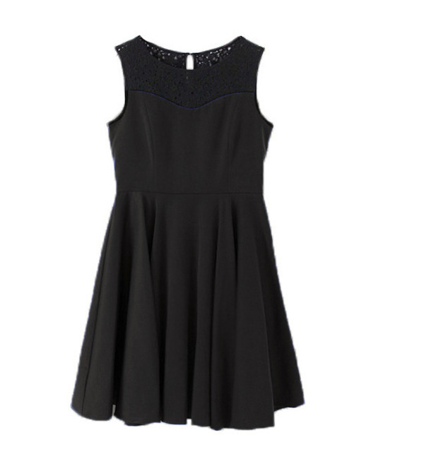 UR COUTURE MAISON レース切り替えフレアーワンピース