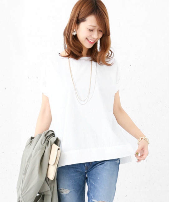 DOORS クルーネックプルオーバーブラウス