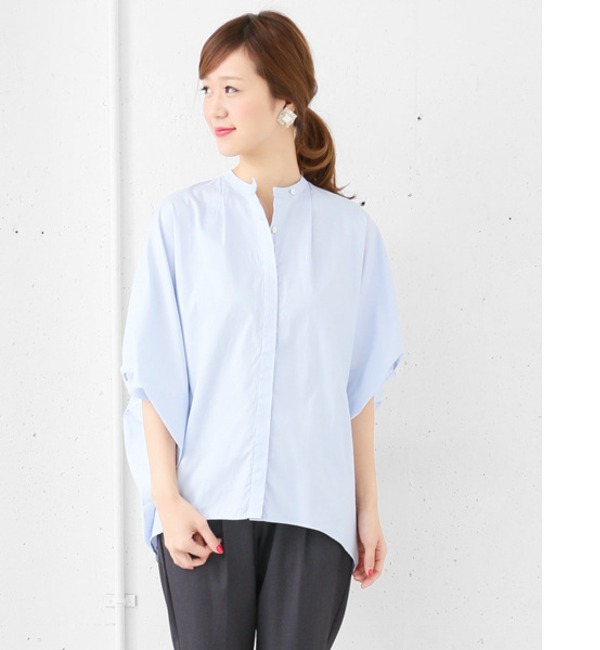 DOORS mizuiro-ind mao collar cocoon shirts