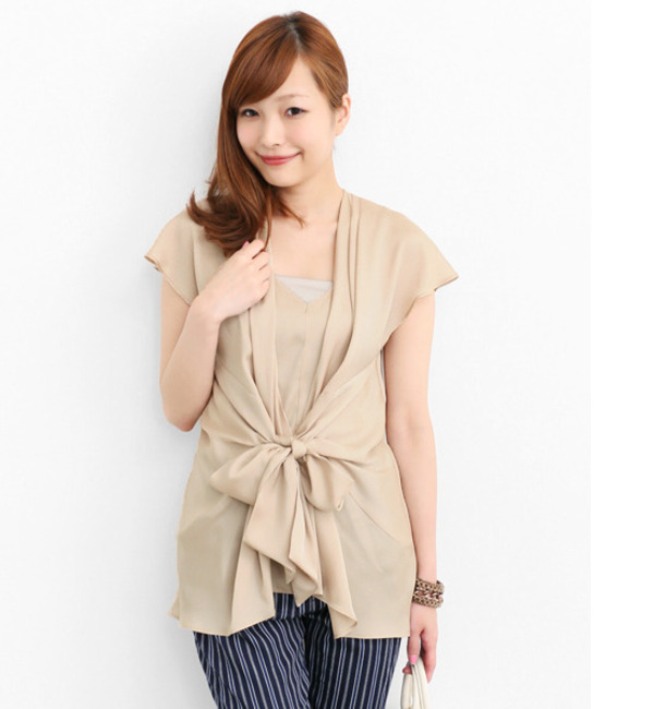 ROSSO 前リボンブラウス