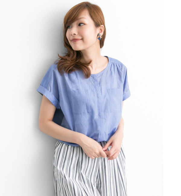 ROSSO 綿シルクプルオーバー