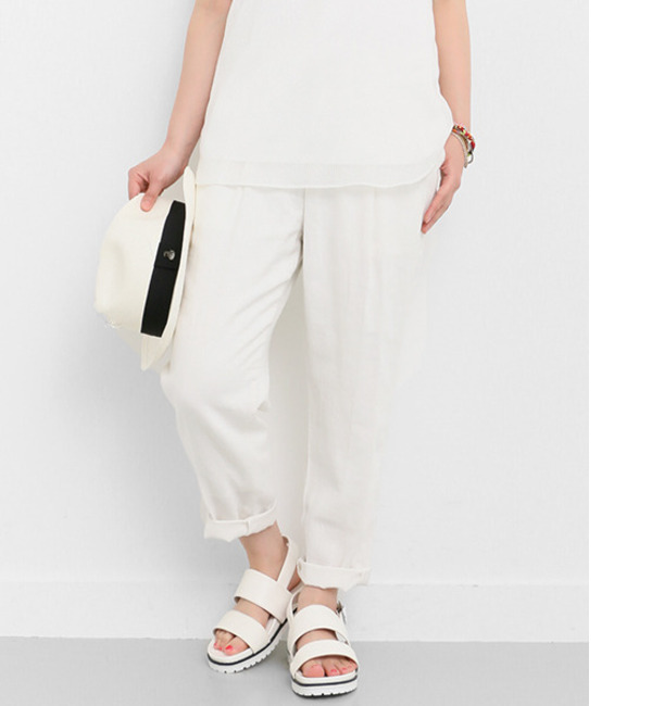 Sonny Label 麻混ツータックパンツ