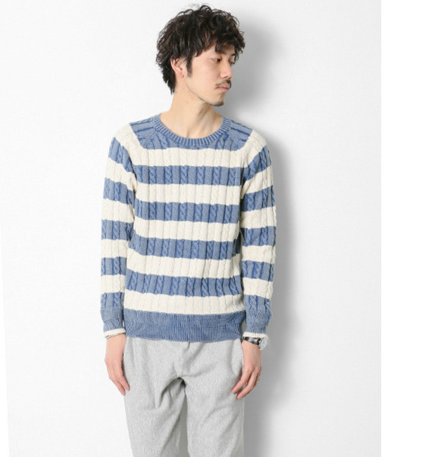 Sonny Label USED 加工ケーブルボーダープルオーバー