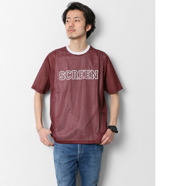 Sonny Label タンクトップ付きメッシュTシャツ