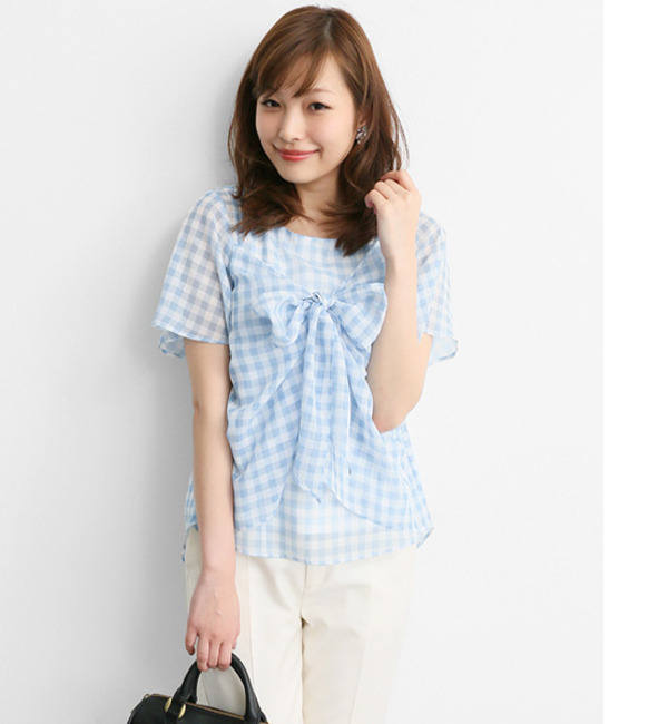 ROSSO ギンガムシャツTシャツ