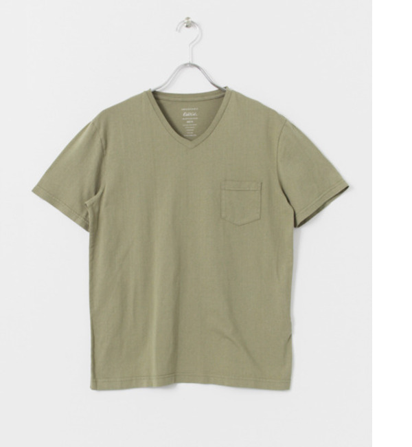 UR ギザコールドコットVネックポケットTシャツ