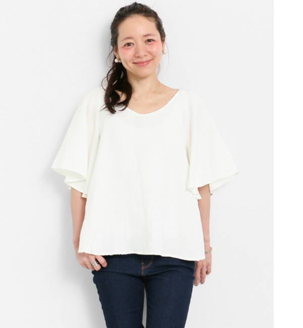 Sonny Label フレアスリーブリネンブラウス