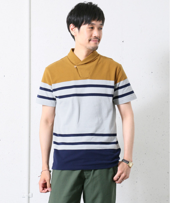 DOORS FORK&SPOON パネルボーダーPoloシャツ