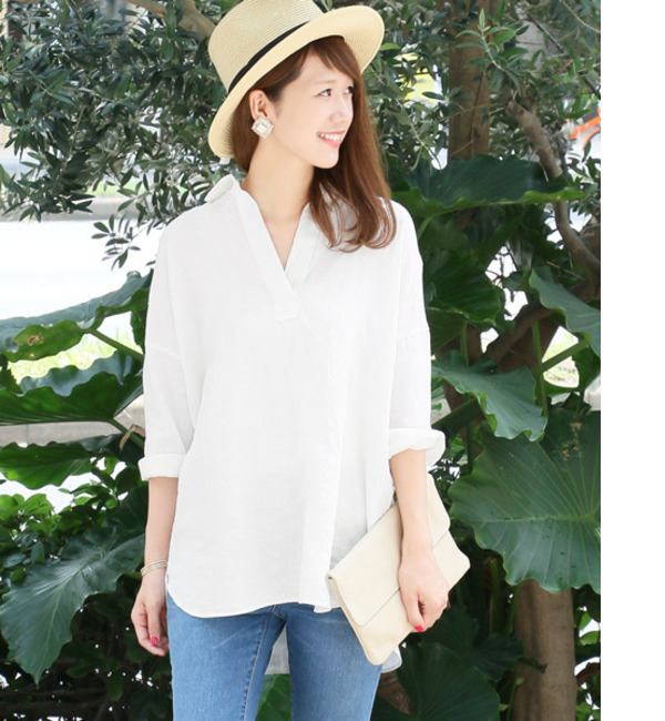 DOORS リネンスキッパープルオーバーシャツ