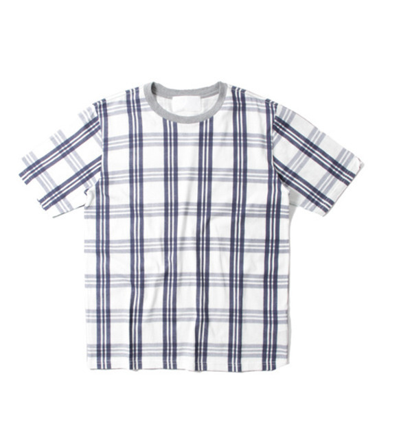 UR URiD チェックプリントTシャツ