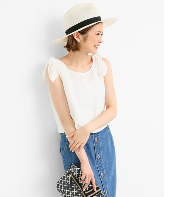 Sonny Label 肩リボンノースリーブブラウス
