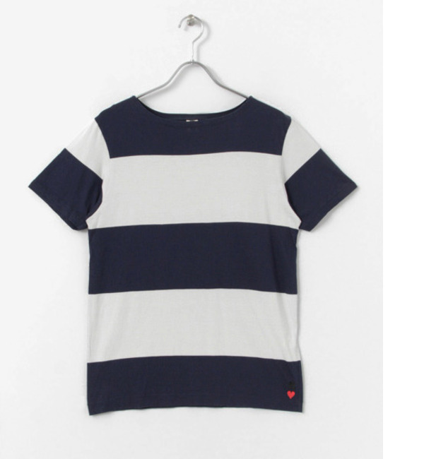 UR Bohemians BOAT NECK SHORT-SLEEVE T-SHIRTS BIG BORDER