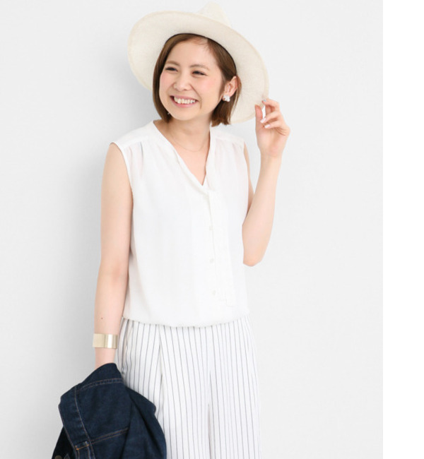 【アーバンリサーチ/URBAN RESEARCH】 Sonny Label ボウタイノースリーブブラウス [送料無料]