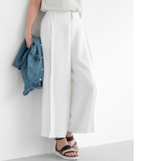 Sonny Label 1タック八分丈ワイドパンツ