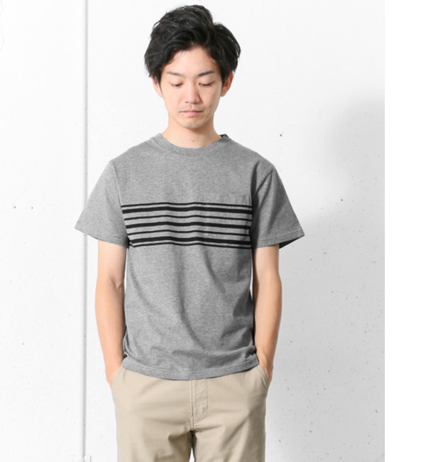 DOORS 胸ラインボーダーTシャツ