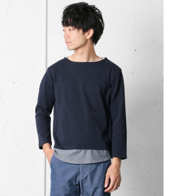 DOORS Boat neck layered Tシャツ