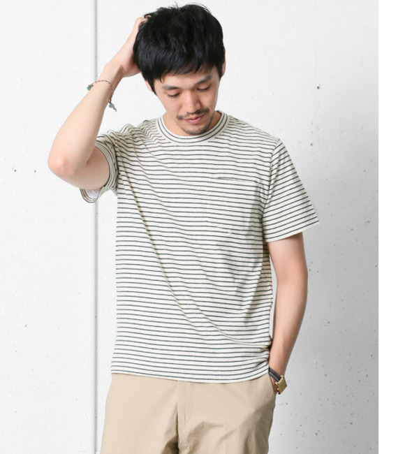 【アーバンリサーチ/URBAN RESEARCH】 DOORS FORK&SPOON DRYボーダーポケットT-SHIRTS [3000円(税込)以上で送料無料]