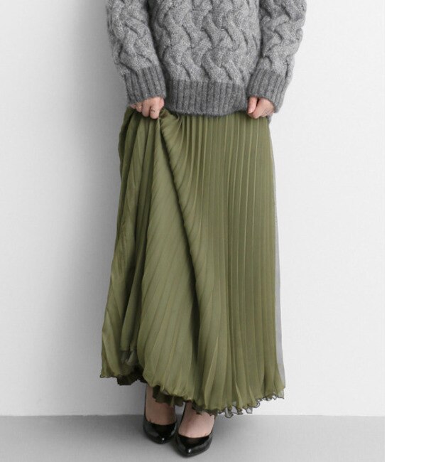 【アーバンリサーチ/URBAN RESEARCH】 ROSSO Lirica Pleat Maxi Skirt [送料無料]