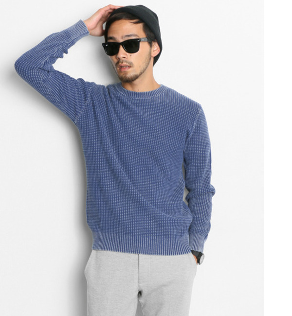 【アーバンリサーチ/URBAN RESEARCH】 Sonny Label インディゴ染めニットプルオーバー [送料無料]