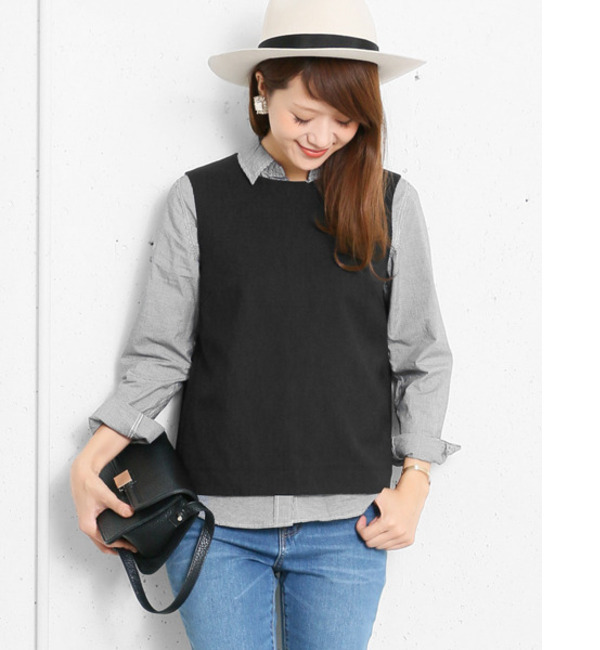 【アーバンリサーチ/URBAN RESEARCH】 DOORS ウールノースリーブブラウス [送料無料]