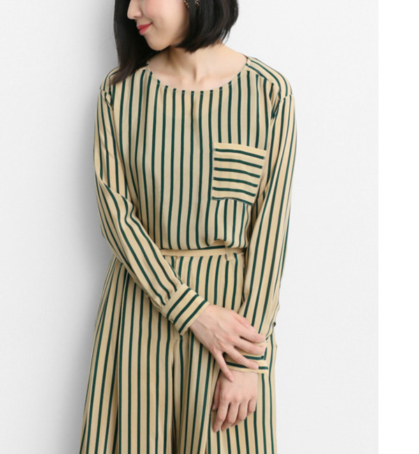 【アーバンリサーチ/URBAN RESEARCH】 ROSSO Lirica Silk Stripe Pullover [送料無料]