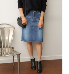 【アーバンリサーチ/URBAN RESEARCH】 DOORS デニムミディスカート [送料無料]
