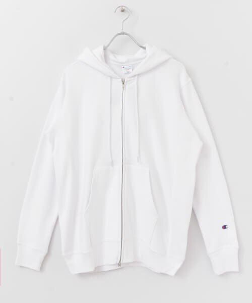 white champion zip up hoodie