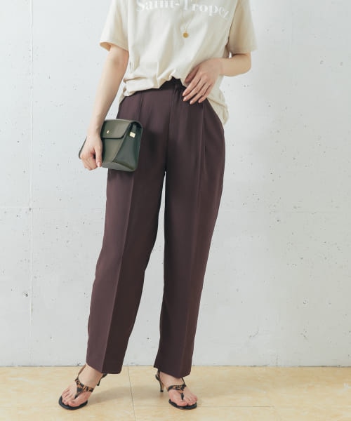 ROSSO センタープレスストレートパンツ