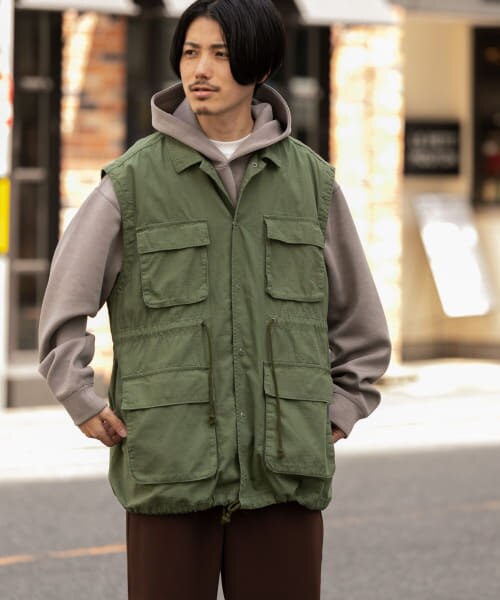 全国宅配無料 WHIMSIC M-65 FIELD VEST フィールドベスト kastane