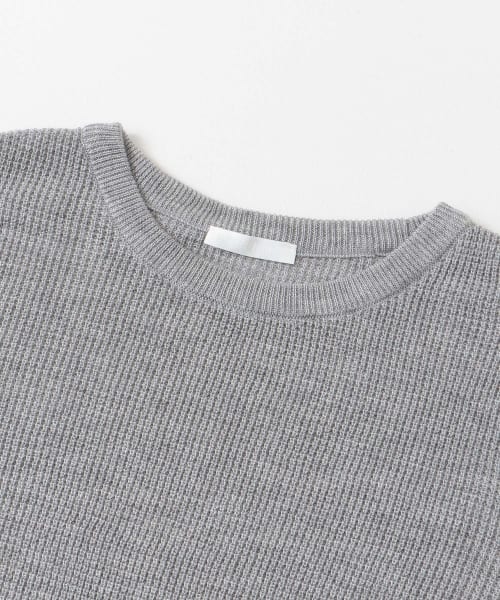 IHTL-1301-GRY - Waffle Knit Long Sleeve Crew Neck Thermal - Grey