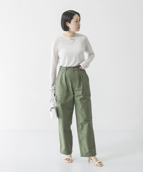 UR 『ユニセックス』バックサテンUTILITY TROUSERS by SHIOTA|URBAN