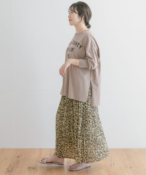 【WEB限定 yuw】ガラプリーツスカート