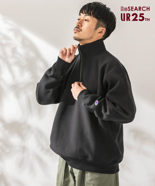 UR 『25周年別注』Champion×UR 11.5OZ HALF ZIP SWEAT|URBAN RESEARCH