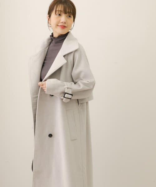 Sonny Label スタンドカラーウールトレンチコート