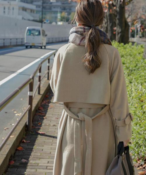 Sonny Label スタンドカラーウールトレンチコート