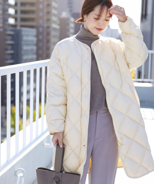 《新品》アーバンリサーチドアーズ????ライトダウンキルトコート//LBEIGE