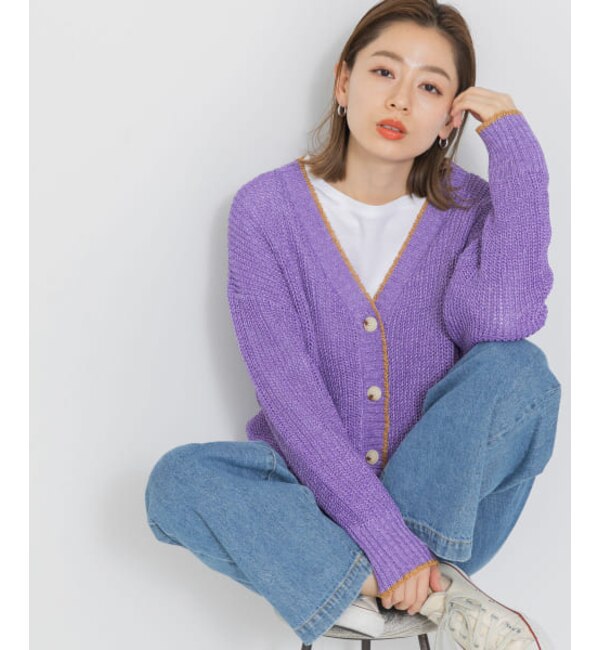 Sonny Label 配色片畦ゆるカーディガン