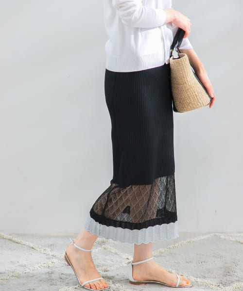 ROSSO 『WEB限定』TRICOTE SHEER LINE SKIRT|URBAN RESEARCH(アーバン