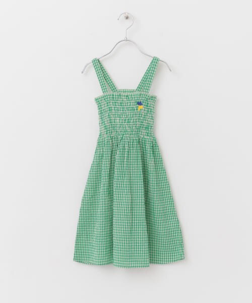 DOORS BOBO CHOSES Green Vichy strap Dress(KIDS)|URBAN RESEARCH