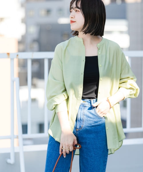 ITEMS バンドカラーシアービッグシャツ|URBAN RESEARCH(アーバン 