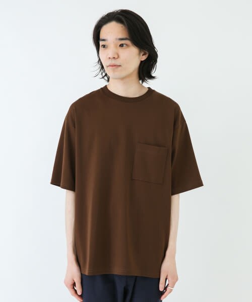 【グリーン】コンパクトスムースポンチショートスリーブTシャツ