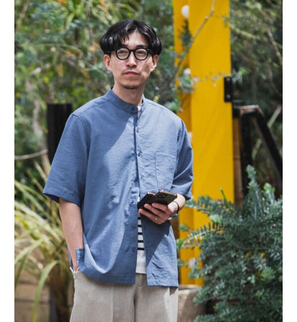 ITEMS 『UR TECH DRYLUXE』リネンタッチバンドカラー半袖シャツ|URBAN RESEARCH(アーバンリサーチ)の通販｜アイルミネ