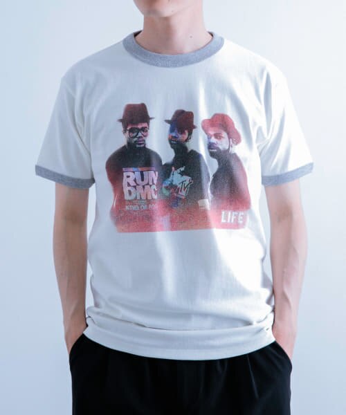 ITEMS 『別注』SCREEN STARS×ITEMS プリントリンガーTシャツ RUN-DMC