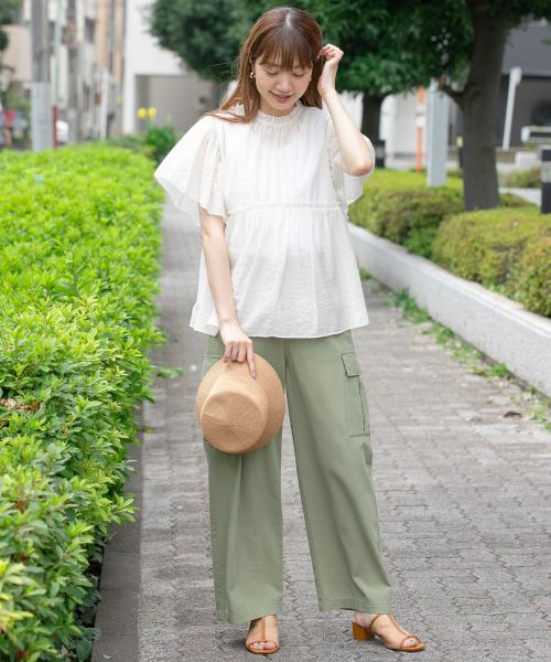 Sonny Label 2WAYドットドビーギャザーブラウス