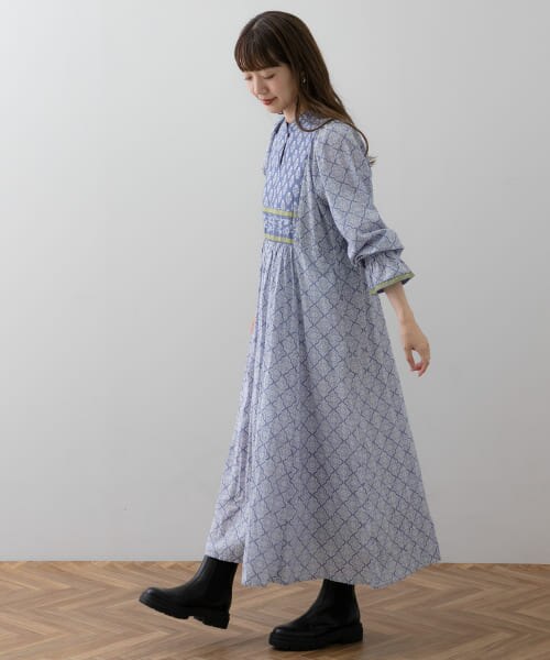 Sonny Label MIXプリントコットンヨークワンピース