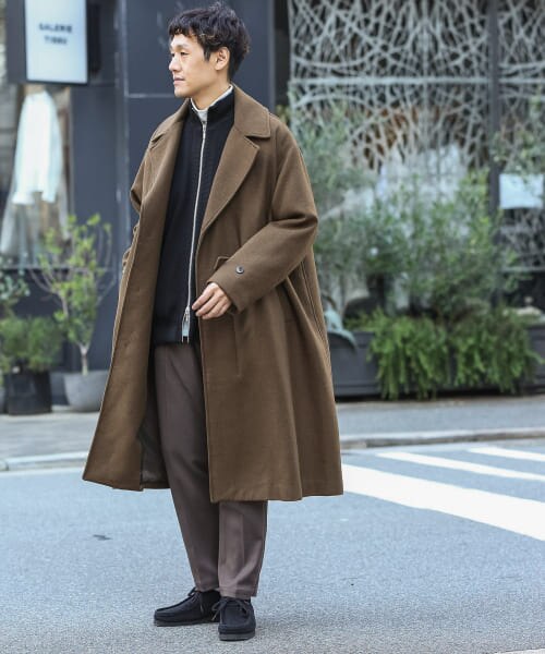 URBAN RESEARCH DOORS オーバーバルマカンコート 38ブラウン-