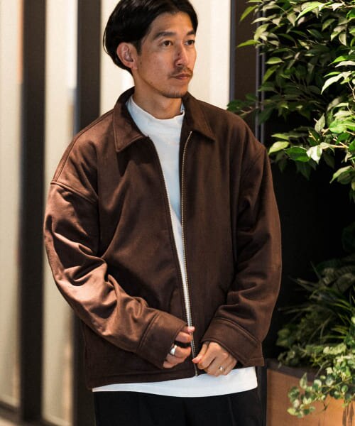 ITEMS 裏フリースフェイクスエードZIP UP ジャケット|URBAN RESEARCH