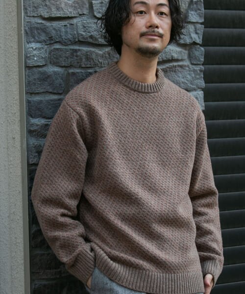 新品　ITEMS URBAN RESEARCH バーズアイニットクルーネック